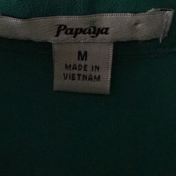 Green sheer button up. - Picture 2 of 3